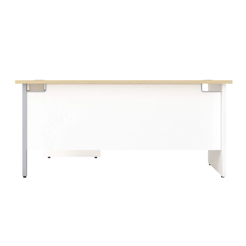 Office Hippo Panel Desk with 2 Mobile Storage Including Filing Drawer, A4, Foolscap, Engineered Wood, Beech, 120 x 80 x 73 cm