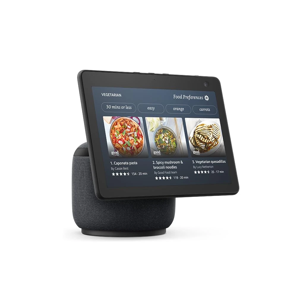 Echo Show 10 (Newest gen) | HD smart display with motion and Alexa | Charcoal Fabric