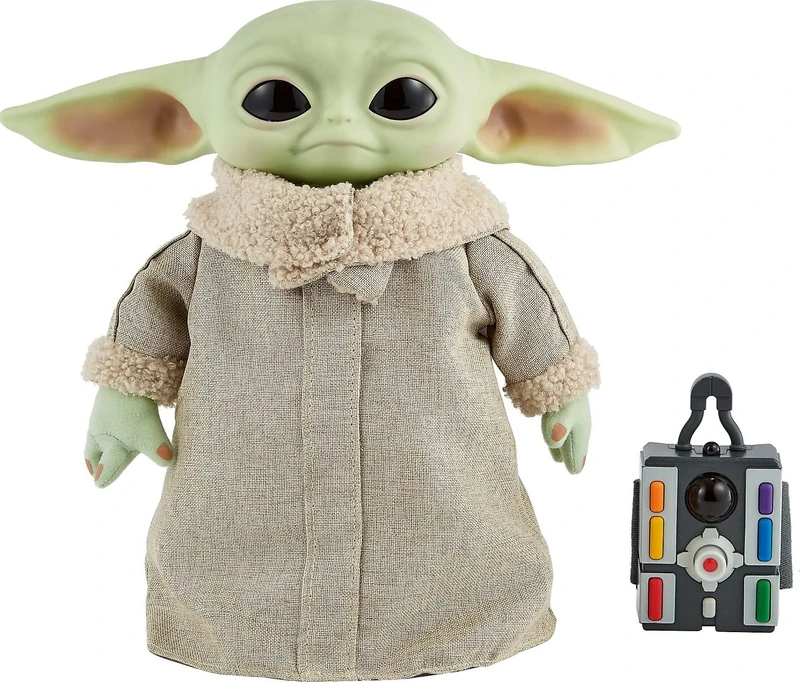 Star Wars RC Grogu Plush Toy, 12-in Soft Body Doll from The Mandalorian with Remote-Controlled Motion, GWD87