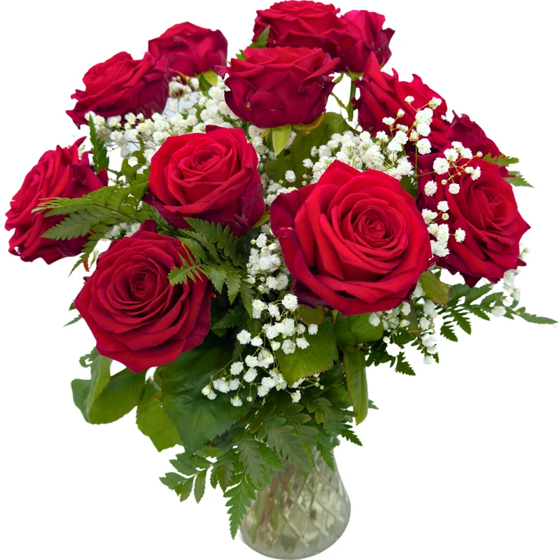 Homeland Florists Large Red Naomi Rose Bouquet with Handwritten Card