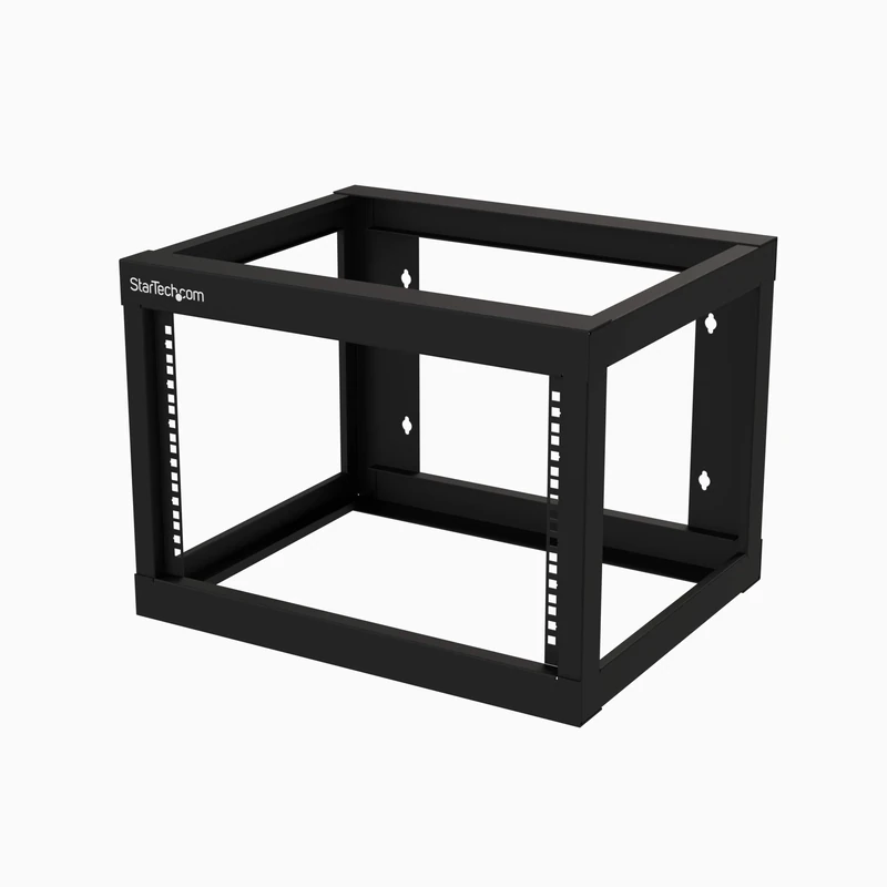 StarTech.com 2-Post 6U Heavy-Duty Wall-Mount Network Rack, 19" Open Frame Server Rack, 18" Deep, Wall Mount Data Rack for IT / AV / Patch Panel / Computer Equipment (RK619WALLO)