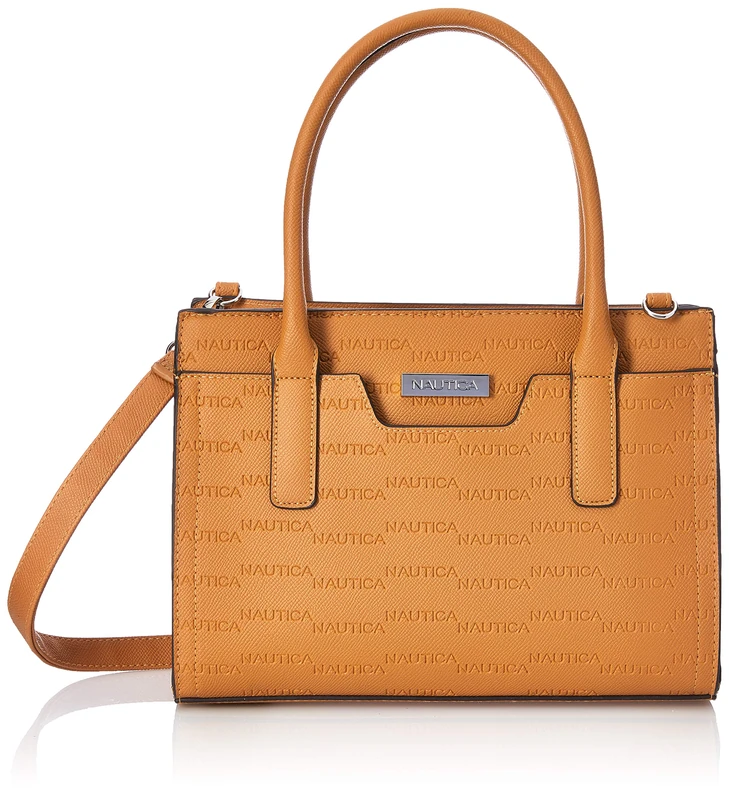 Nautica Women's Sandy Jr. Top Handel Satchel with Removable Crossbody Strap Bag, Camel, One Size