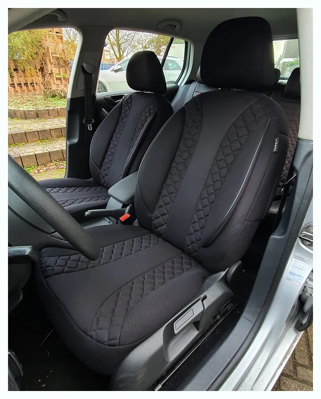 BREMER SITZBEZÜGE Custom Seat Covers Compatible with Mercedes C-Class W205 Driver & Passenger N304 Black - Image 1