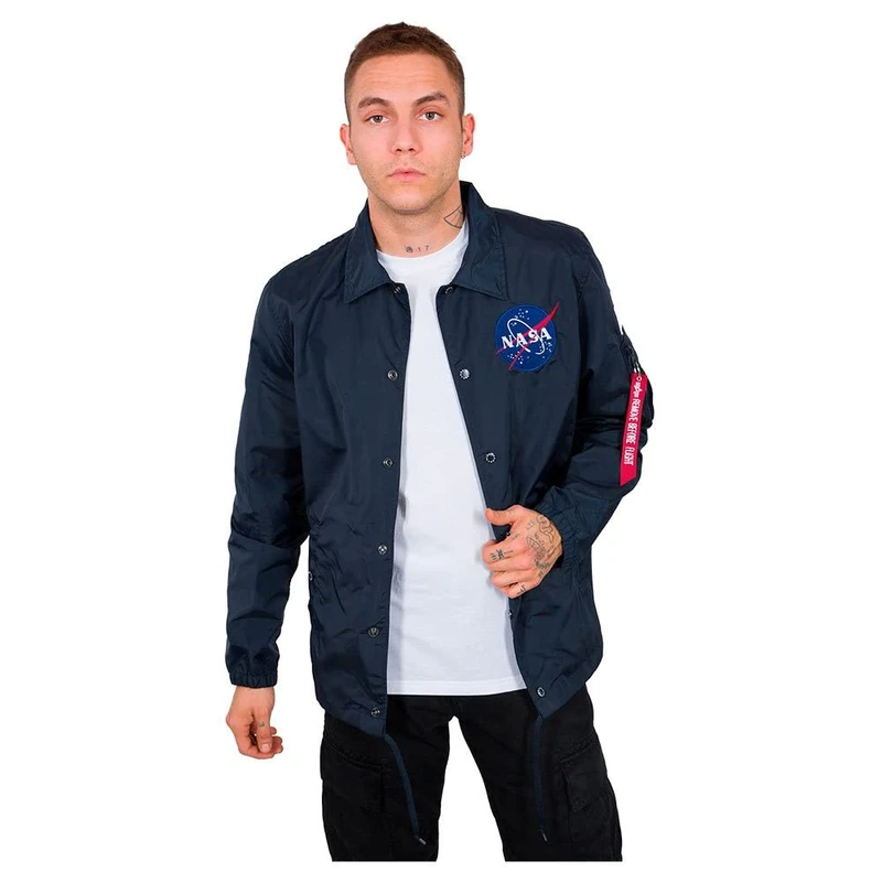 Alpha Industries Men's NASA Coach Jacket Rep.Blue M - Image 1