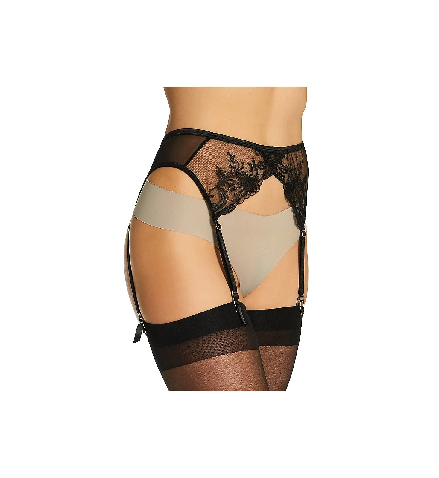 BLUEBELLA Marseille 40994 Women's Black Lace Garter Belt Suspender Belt 16
