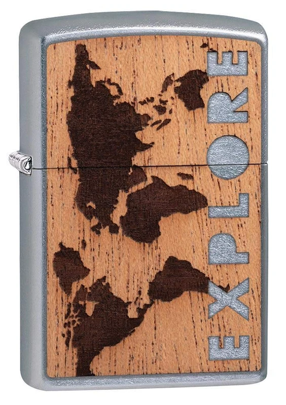 Zippo Lighter, Metal, Mahogany Explore, One Size
