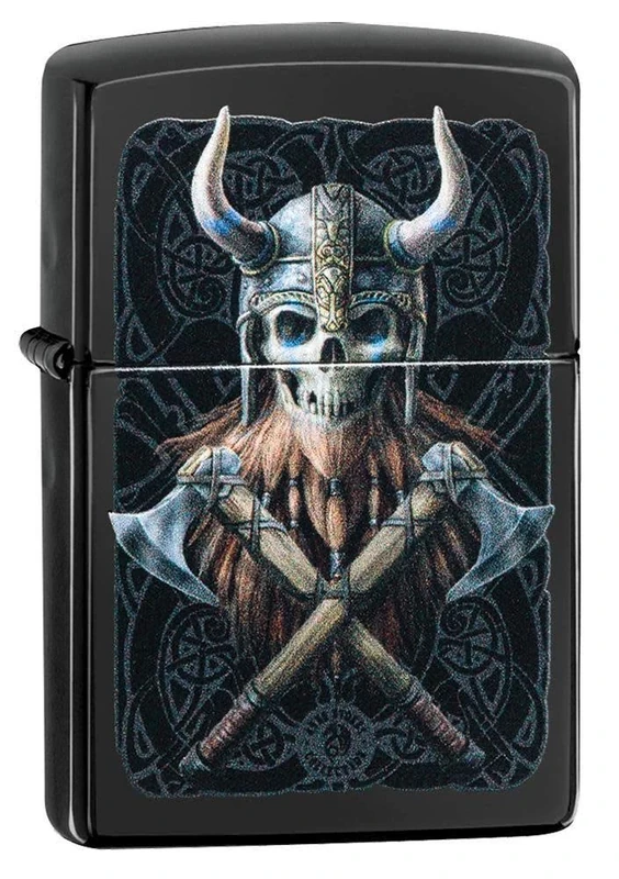 Zippo - Windproof Lighter, Anne Stokes, Highly Polished Black, Colour Image, Refillable, Reusable, Windproof Design, Gift Box, Made in the USA