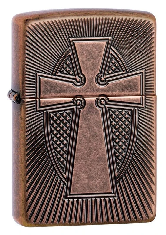 Zippo Lighter, Other, Antique Copper Cross, One Size