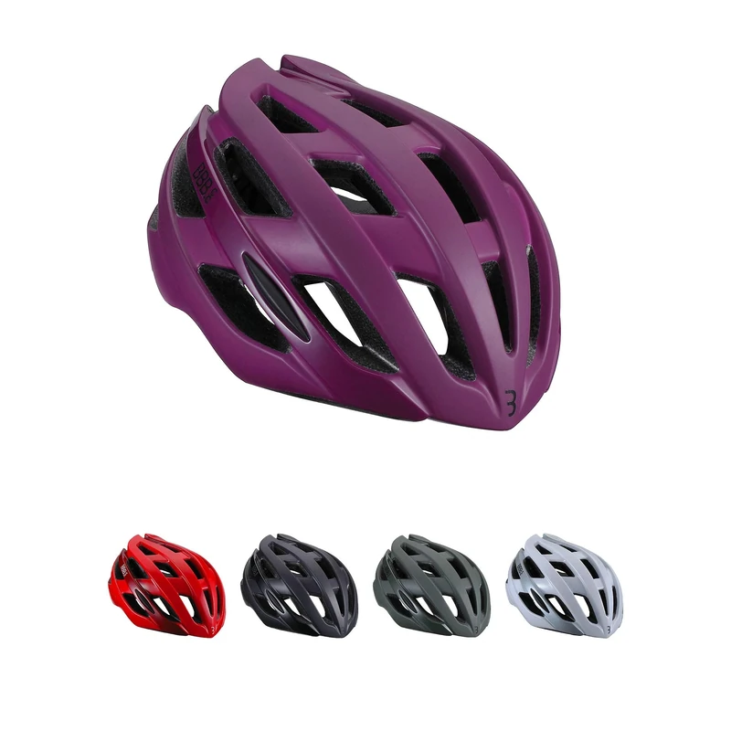 BBB Cycling Hawk Bike Helmet Men and Women Aerodynamic and 21 Air Vents Road Cycling Aubergine BHE-151