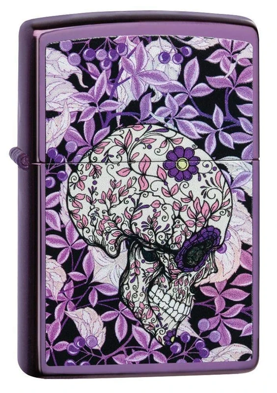 Zippo Lighter, Metal, Purple, One Size