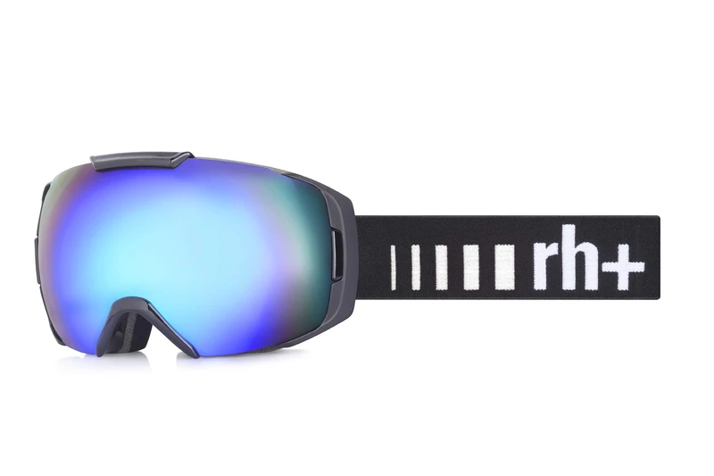 rh+ Unisex Olympo Ski Goggles, Matt Black/Lens Revo Blue/El.Black-White, One Size