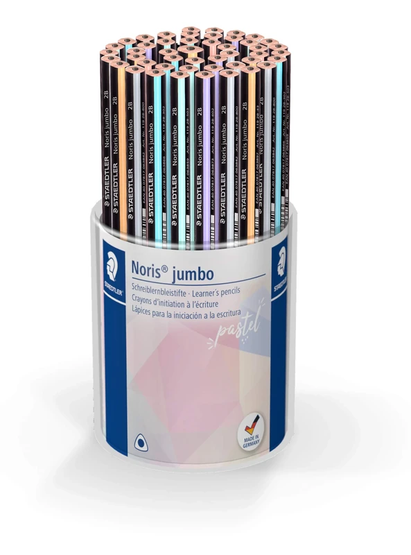 STAEDTLER Cup of 48 2B Noris Jumbo Pastel Pencils