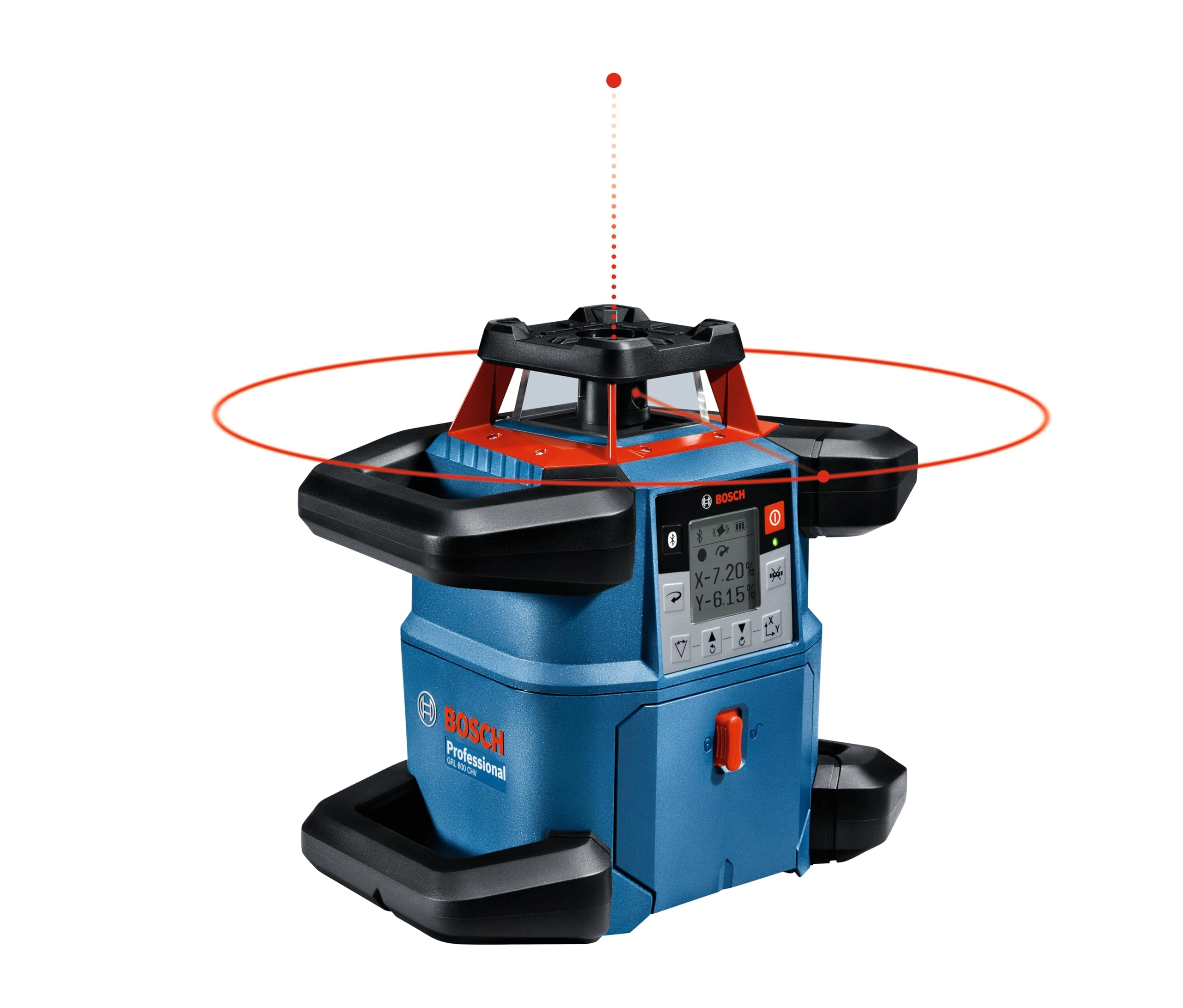 Bosch Professional 18V System Rotationslaser GRL 600 CHV (1x Akku 18 V, 4,0 Ah + ladegerät, mit App-Funktion, max. Arbeitsbereich: 600 m, in Handwerkerkoffer)