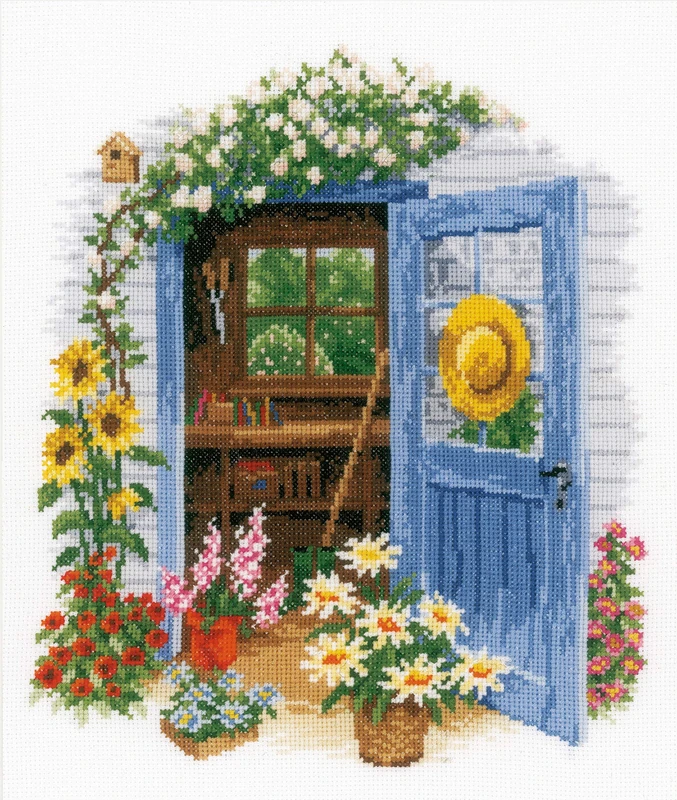 VERVACO (3PL) Cross Stitch, Cotton, Garden Shed (14 Count), One Size