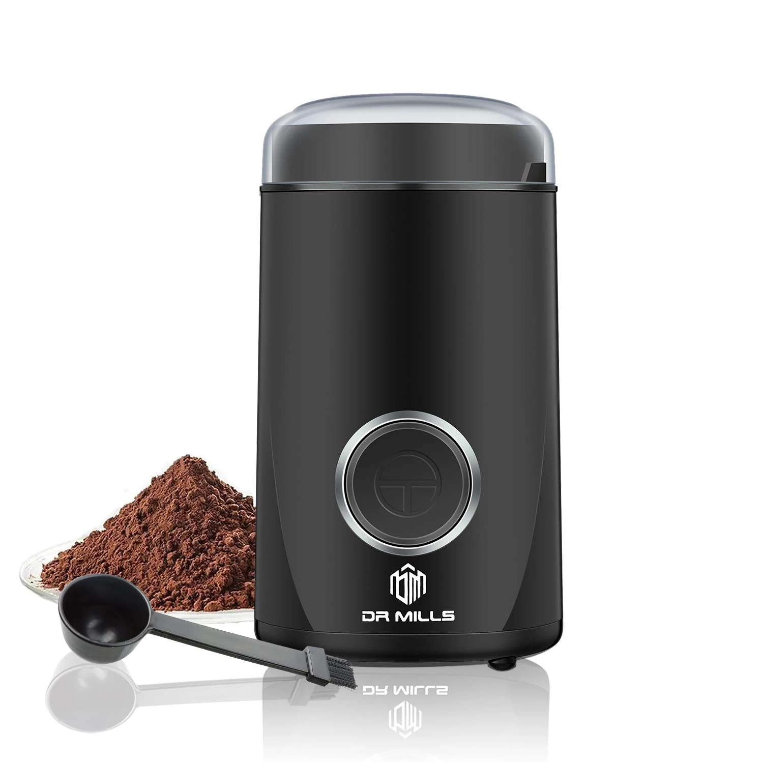 DR MILLS DM-7441 DR MILLS DM-7441Electric Dried Spice and Coffee Grinder,One Touch Operation, Blade and Cup Made with SUS304 Stainless Steel (Black