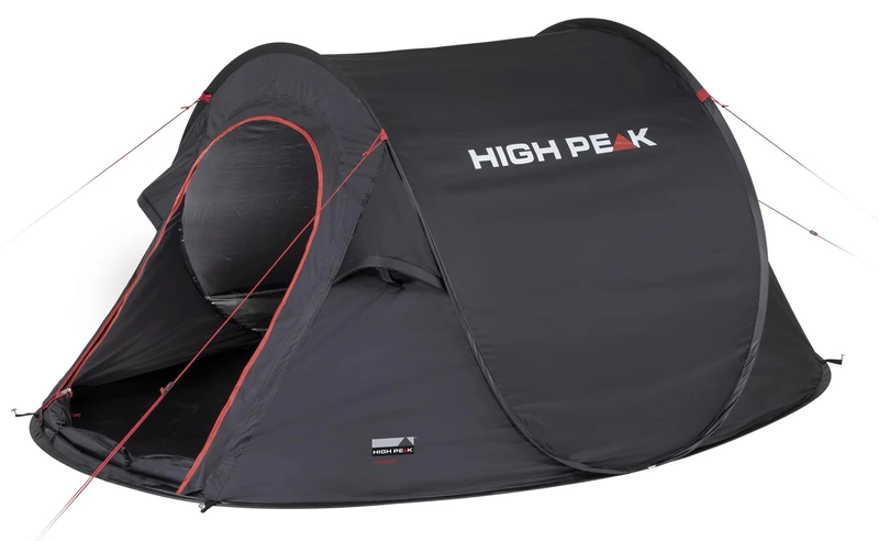 High Peak Vision 2 Pop Up Tent for 2 People, Festival Tent Freestanding, Super Light Quick Release Pop Tent, 2000 mm Waterproof, Ventilation System, Mosquito Protection