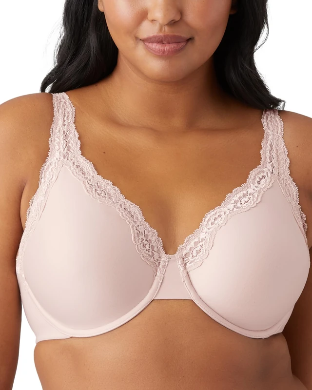 Wacoal Women's Softly Styled Full Figure Underwire Bra Coverage, Rose Dust, 38 E