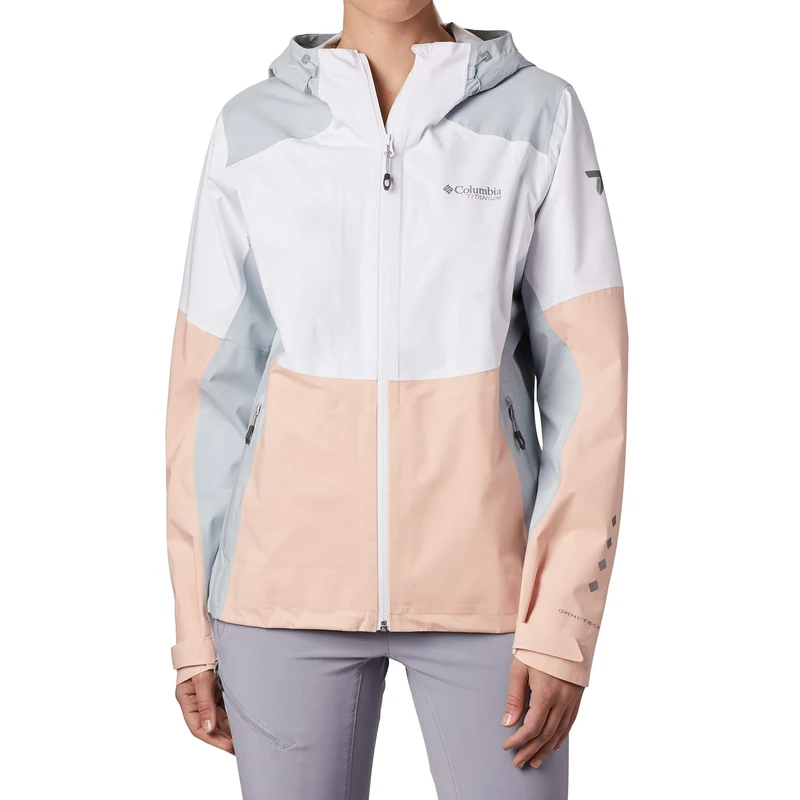 Columbia Women's Titan Pass Shell Fleece Jacket Women's Fleece Jacket, womens, Women's Fleece Jacket, 1887144, White, Peach Cl, M - Image 1