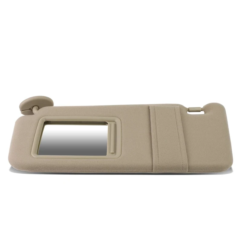 DNA MOTORING ZTL-Y-0157-L-YE Factory Style Left Driver Side Sun Visor, Sunstrip, Sun Shade For 09-16 Toyota Venza Illuminated Models, IvoryTanBeige