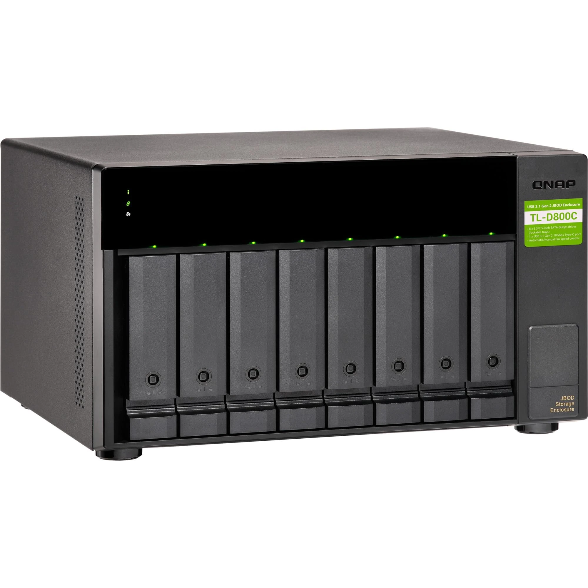 QNAP 8-bay desktop USB-C 3.1 Gen2 10Gbps JBOD