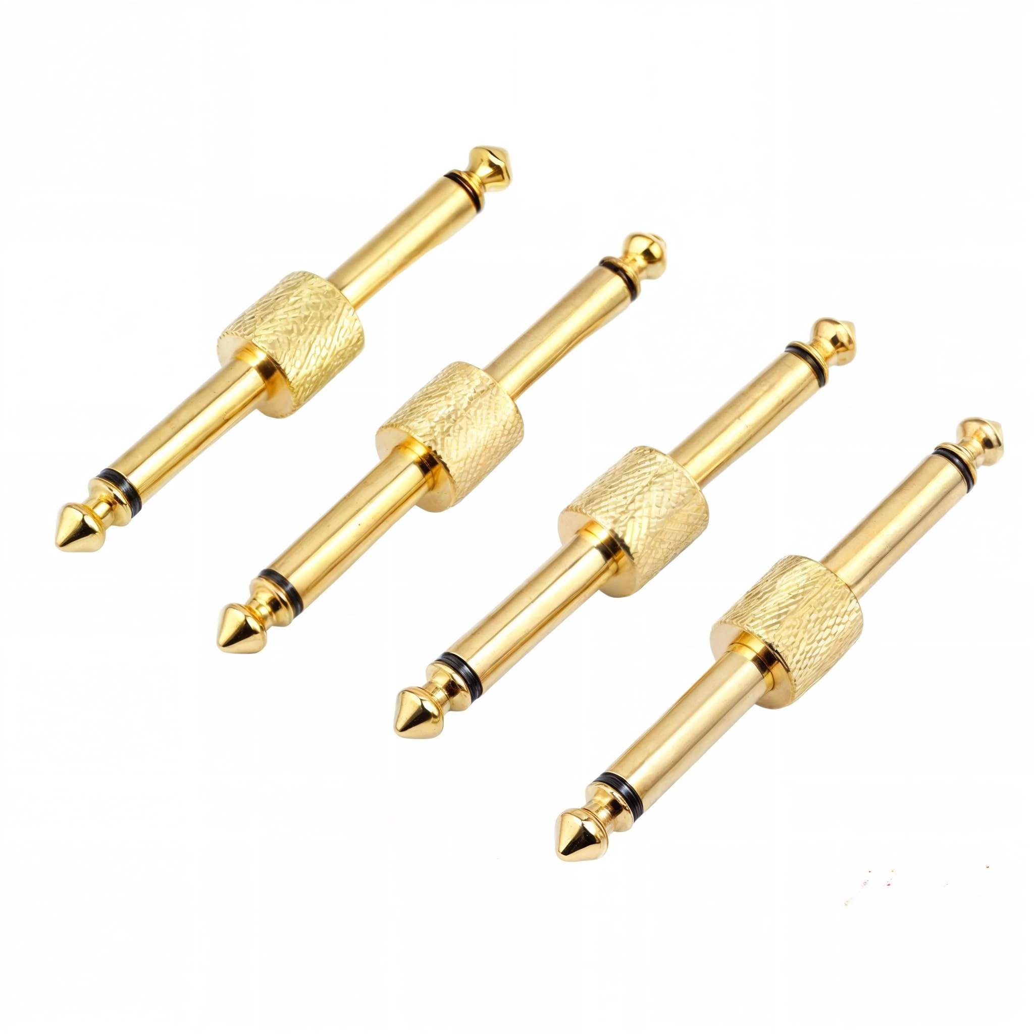 RHINORO 6.35mm 1/4'' Guitar Pedal Patch Connector Effect Pedal to Pedal Adapter Coupler For Pedalboard Instead of Patch Cable(4 pcs per bag)