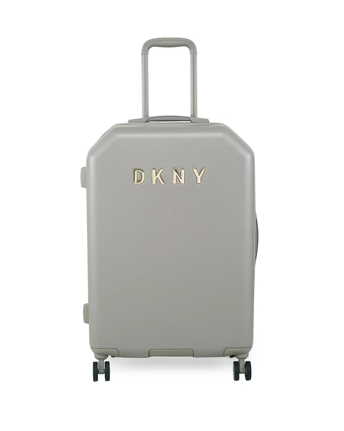 DKNY Unisex-Adult Metal Logo Upright with 8 Spinner Wheels Luggage, Clay, 30 inch Upright, Allure