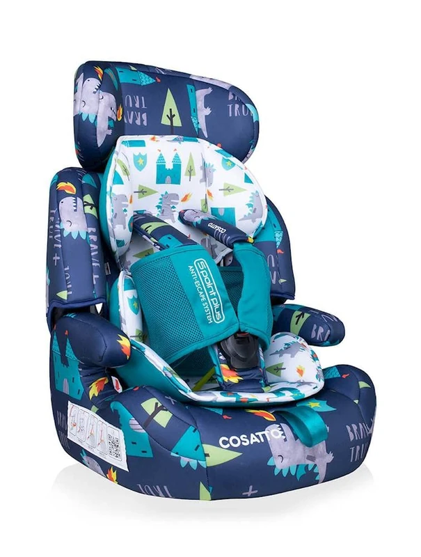 Cosatto Zoomi Car Seat | Group 1 2 3, 9-36 kg, 9 Months-12 Years, Side Impact Protection, Forward Facing (Dragon Kingdom)