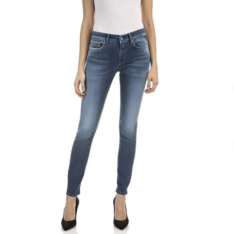 Replay Women's New Luz Jeans Not Applicable, 9 Medium Blue, 24/30 - Image 1