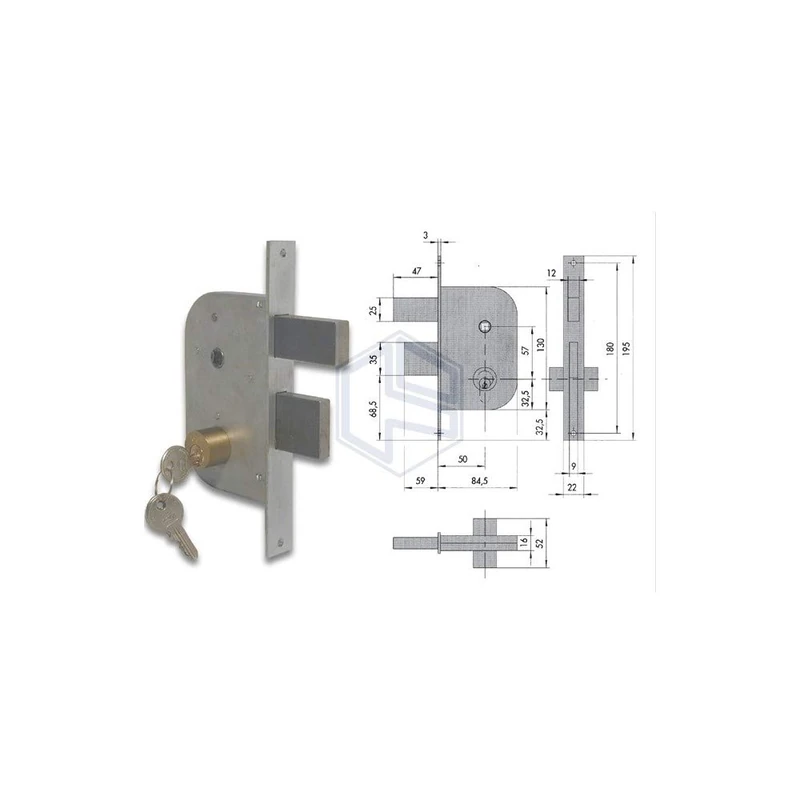 CISA 42510-50-0 Fixed Cylinder Gate Lock