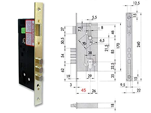 Cisa 19738 52521-60 Cylinder Lock 60