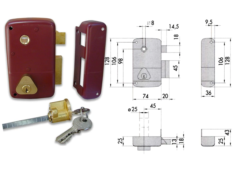 Cisa 5695 50210-45-2 Lock Apply Detached Cylinder Left