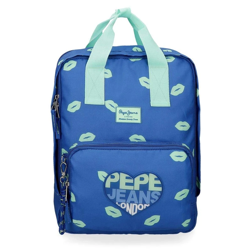 Pepe Jeans Ruth Adaptable Laptop Backpack Blue 30x40x13 cms Polyester 14" 15.6L