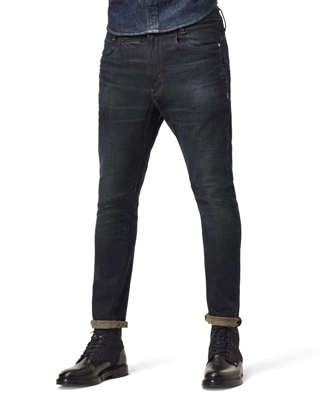 G-Star Men's D-Staq 3D Slim Wokkie Artwork, Blue (antic dark ink blue D17825-B767-B815), 29W / 34L
