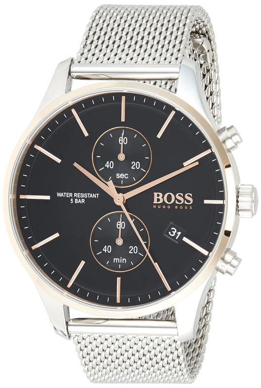 BOSS Hugo Men's Analogue Quartz Watch with Stainless Steel Strap 1513805 - Image 1