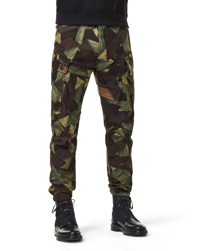G-Star Men's Roxic straight tapered cargo pant, Green (capulet olive tape camo D17530-C313-B812), 25W / 28L - Image 1