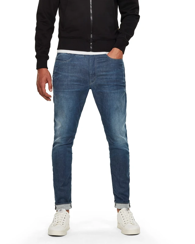 G-Star Men's D-Staq 3D Slim Jeans, Blue (worn in gravel blue D05385-C431-B844), 27W / 32L