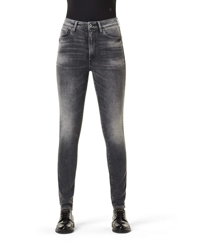 G-Star Women's Kafey Studs Ultra High Skinny Jeans, Grey (vintage basalt D17848-A634-B168), 26W / 32L