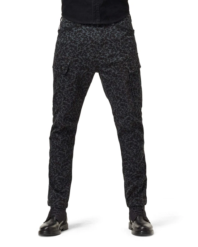 G-Star Men's Roxic straight tapered cargo pant, Multicolour (raven micro forest camo D17530-C312-B799), 27W / 32L