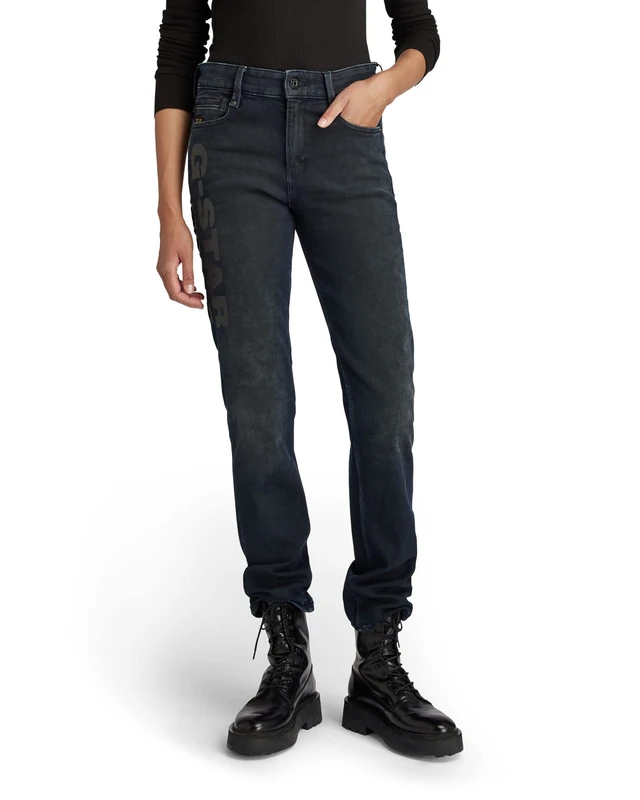 G-Star Women's Noxer Straight Artwork Jeans, Blue (worn in onyx blue D17885-C296-B845), 25W / 32L