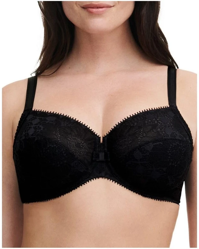 Chantelle Women's, DAY TO NIGHT, Very Covering Underwired Bra, Women's lingerie, Schwarz, 40B
