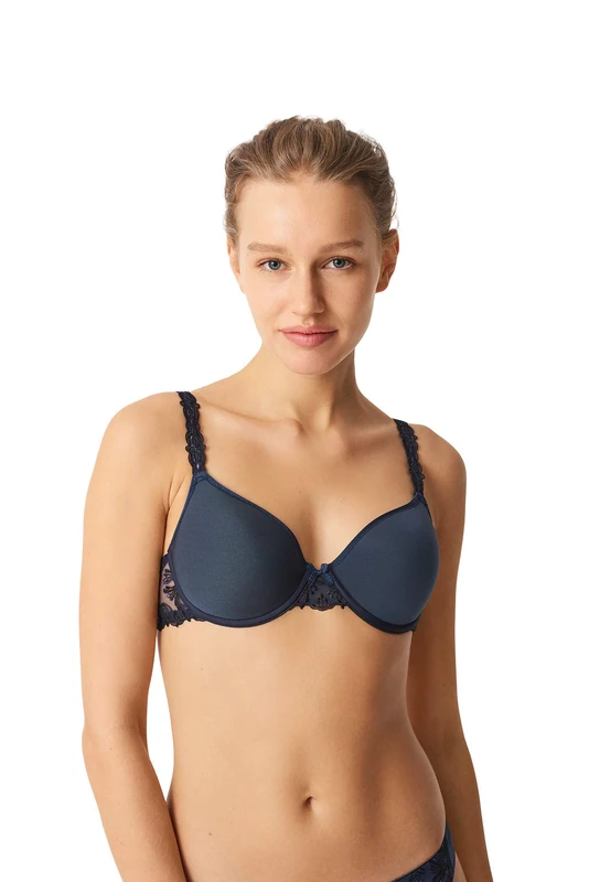 Chantelle Women's, CHAMPS ELYSEES, Covering Memory Bra, Women's lingerie, Bleu Hiver, 38C