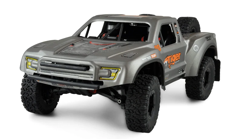 Amewi 22430 Truck 2.4GHz Silver SC12 Brushed 1:12 RC Model Car Electric Short Course 4WD RTR 2.4 GHz Includes Battery and Charger