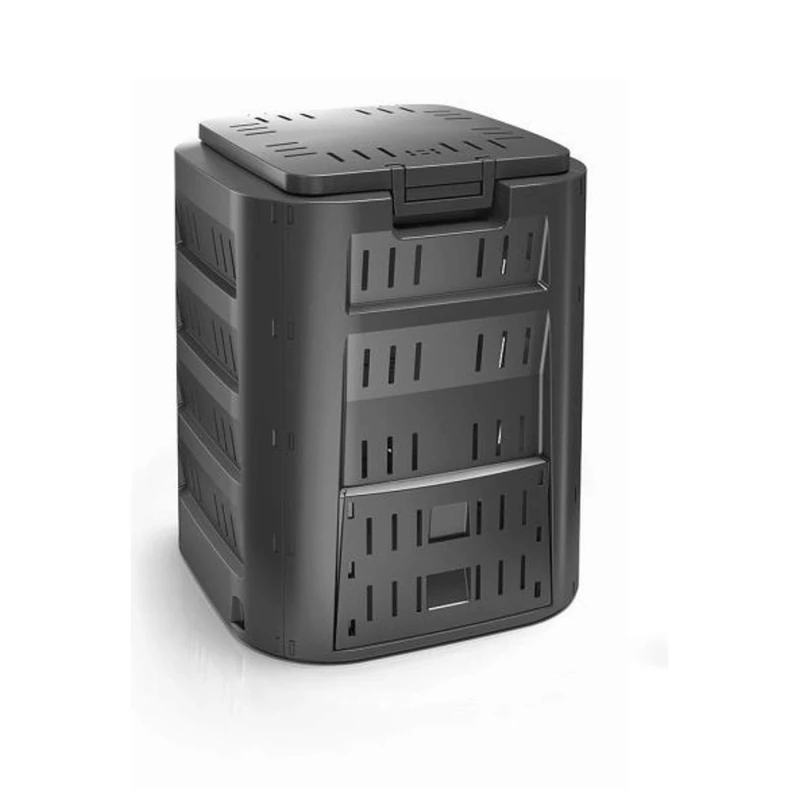Prosperplast Compogreen Garden Composter with Cover Sliding Flap Air Flow (220L)