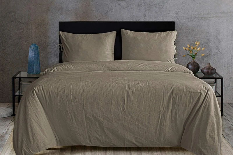 Yellow Duvet cover Leos 140 Flint Sand