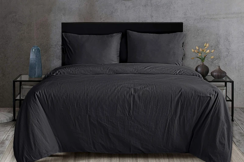 Yellow Duvet cover Leos 200, Iron Grey