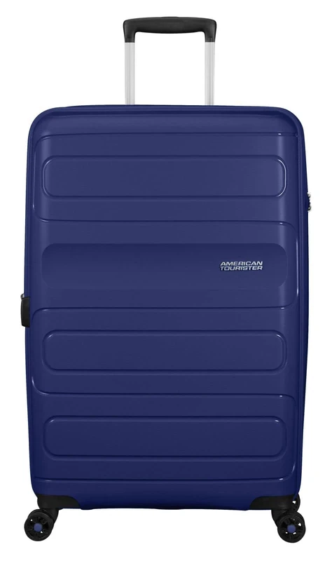 American Tourister Sunside - Spinner L, Expandable Case, 77 cm, 106/118 L, Blue (Dark Navy)