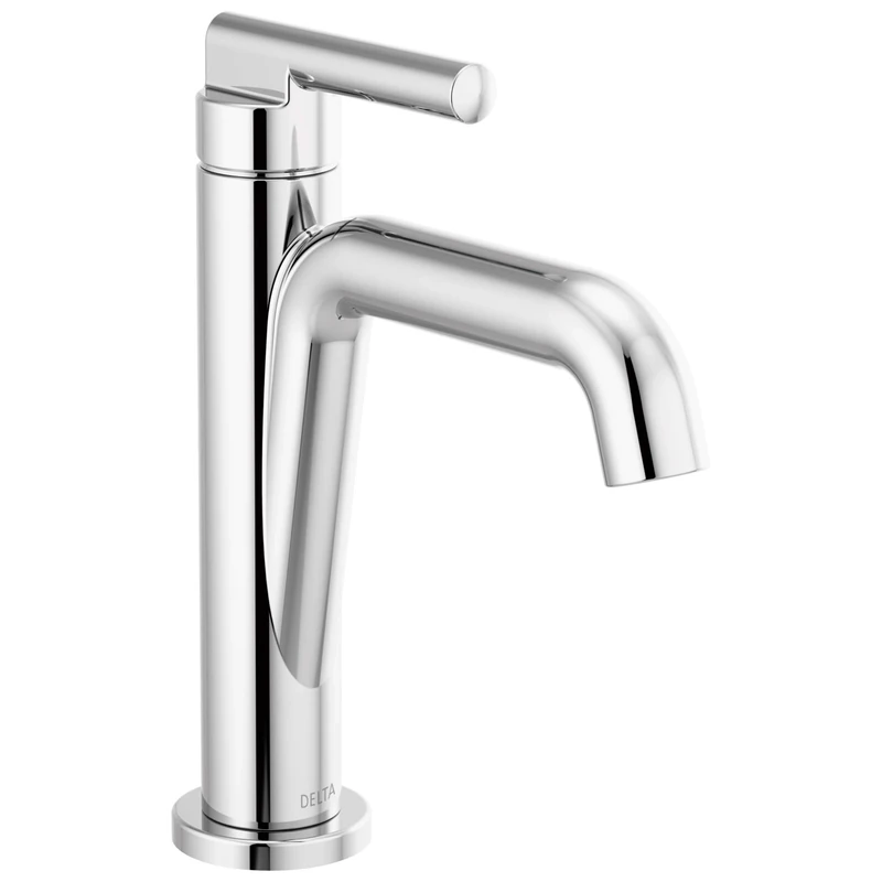 Delta Faucet Nicoli Single Hole Bathroom Faucet, Single Handle Bathroom Faucet Chrome, Bathroom Sink Faucet, Chrome 15849LF,Standard