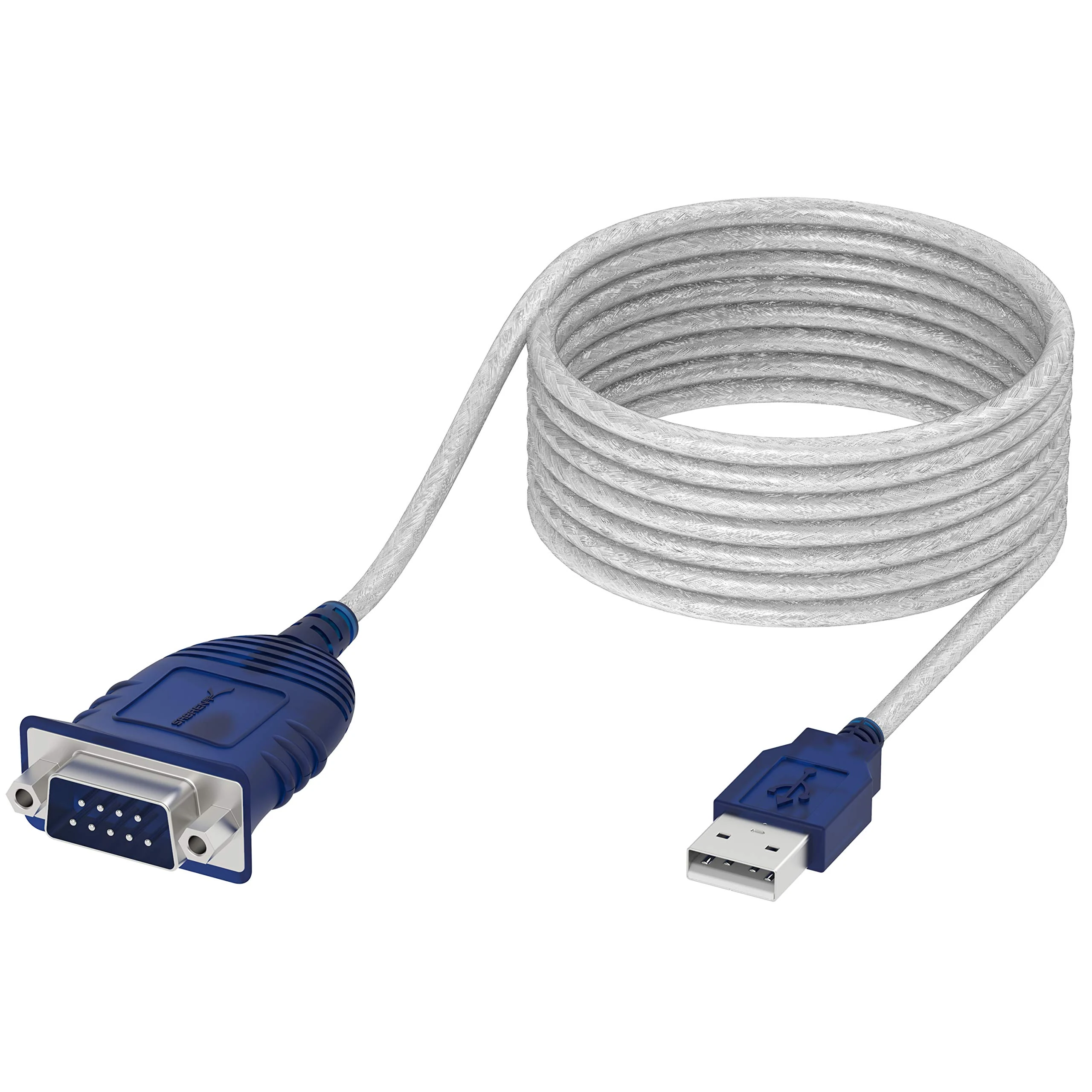 SABRENT USB Serial Cable, USB to RS232 DB9 Converter Cable, compatible with routers, switches, CNC machines, PLCs, printers, surveillance cameras, barcode scanners, ECG machines etc. (CB-9PTF)