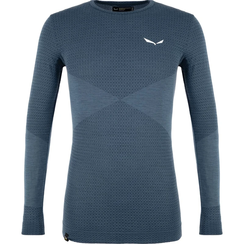 Salewa Zebru Responsive Long Sleeve Men'S Tee, Dark Denim, 52/XL, Male