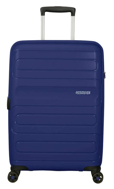 American Tourister Sunside - Spinner M, Expandable Case, 68 cm, 72.5/83.5 L, Blue (Dark Navy)
